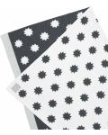 Плетено одеяло Lassig - Черно-бели звездички, 75 x 100 cm, двулицево - 2t