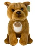 Плюшена играчка Rappa Еко приятели - Куче Старфордширски бултериер, кафяв, 30 cm - 1t