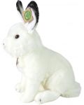 Плюшена играчка Rappa Еко приятели - Бял заек, седящ, 30 cm - 4t