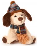 Плюшена играчка Амек Тойс - Коледно куче с шапка и шал, 20 cm - 1t