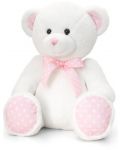 Плюшена бебешка играчка Keel Toys - Мече, розово и бяло, 25 cm - 1t