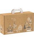 Подаръчна кутия Giftpack Bonnes Fêtes - Крафт и черно, 33 x 18.5 x 9.5 cm - 1t