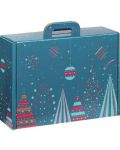 Подаръчна кутия Giftpack Bonnes Fêtes - Синя, 34.2 cm - 1t