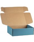 Подаръчна кутия Giftpack - 33 x 18.5 x 9.5 cm, крафт и синьо - 1t