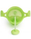 Преходна чаша с дръжки Munchkin - Click Lock Weighted Straw, зелена - 4t