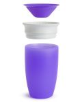 Преходна чаша Munchkin - Miracle 360° Sippy Cup, 285 ml, лилава - 3t