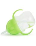 Преходна чаша с дръжки Munchkin - Click Lock Weighted Straw, зелена - 3t