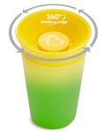 Преходна чаша Munchkin - Miracle 360° Colour Change, 255 ml, жълта - 4t