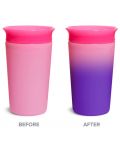 Преходна чаша Munchkin - Miracle 360° Colour Change, 255 ml, розова - 3t