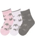Промо пакет детски чорапи за момиче Sterntaler - 15/16 размер, 4-6 месеца, 3 чифта - 1t