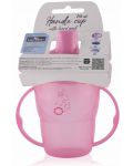 Преходна чаша с дръжки и твърд накрайник Lorelli Baby Care - 210 ml, Розова - 2t