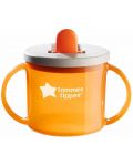 Преходна чаша Tommee Tippee - First cup, 4 м+, 190 ml, оранжева - 1t