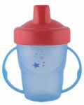 Преходна чаша с дръжки и твърд накрайник Lorelli Baby Care - 210 ml, Синя  - 1t