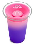 Преходна чаша Munchkin - Miracle 360° Colour Change, 255 ml, розова - 4t