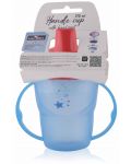 Преходна чаша с дръжки и твърд накрайник Lorelli Baby Care - 210 ml, Синя  - 2t