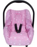 Протектор за стол за кола с предпазител за кръста Sevi Baby - Розови звезди - 1t