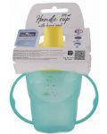 Преходна чаша с дръжки и твърд накрайник Lorelli Baby Care - 210 ml, Зелена - 2t