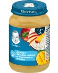 Пюре Nestle Gerber - Десерт Ябълка, манго и праскова с извара, 190g - 1t