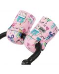  Ръкавици за количка Baby Koala, розови с картинки - 1t