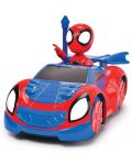 Радиоуправляема кола Jada toys Disney - Кабриолет Роудстър с фигурка Спайди, 1:24 - 3t