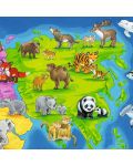 Пъзел Ravensburger от 30 части - Карта с животните по света - 5t