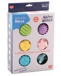 Сензорни топки Happy World - Motor & Sense, 6 броя - 3t