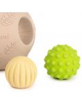 Сензорни топки Miniland - Eco Big Sensory Balls, 5 броя - 2t