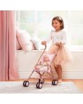 Сгъваема количка за кукли Battat - Розова на звездички - 4t