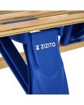 Сгъваема дървена шейна с облегалка - Zizito Olwen, синя - 6t