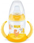 Шише Nuk - Temperature Control, с накрайник за сок, 150 ml, жълто - 1t