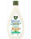 Шампоан за коса и тяло Johnson's - Naturally Sensitive, 395 ml - 1t