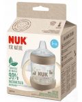 Шише за сок със силиконов накрайник NUK for Nature - 150 ml, крем - 2t