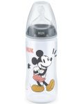Шише Nuk First Choice - Mickey Mouse, със силиконов биберон, 300 ml, за момче - 1t