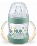 Шише за сок със силиконов накрайник NUK for Nature - 150 ml, зелено - 1t