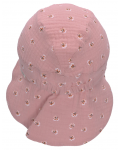 Шапка с платка на врата и UV 50+ защита Sterntaler - 49 cm, 12-18 месеца, розова - 3t