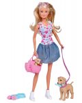 Кукла Simba Toys Steffi Love - Стефи, на разходка с куче - 1t