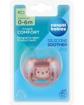 Силиконова симетрична залъгалка Canpol babies - Cute Animals, 0-6 м, розова - 2t