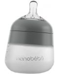 Силиконова бутилка Nanobebe - Flexy, 150 ml, сива - 1t
