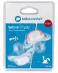 Силиконови залъгалки Bebe Confort - Natural Physio, 6-18м, 2 броя, Sweet Bunny  - 2t