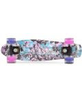 Скейтборд Byox - Graffiti Pink,  с черна основа, 56 cm - 2t