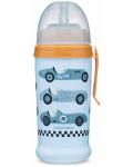 Преходна чаша със сламка Canpol - Racing, синя, 350 ml - 1t