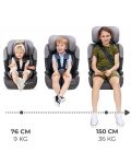 Стол за кола KinderKraft - Comfort Up, I-Size, 75-150 cm, сиво - 9t