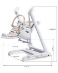 Столче за хранене и люлка 2 в 1 Caretero - Indigo, Light Grey  - 10t