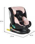 Столче за кола Moni - Serengeti, IsoFix, I-Size, 40-150 cm, розово - 11t