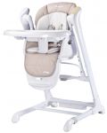 Столче за хранене и люлка 2 в 1 Caretero - Indigo, Beige  - 1t