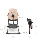 Столче за хранене KinderKraft - Foldee, розово - 7t