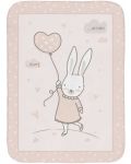 Супер меко бебешко одеяло KikkaBoo - Rabbits in Love, 110 x 140 cm - 1t