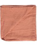 Тензухена пелена Bebe-Jou - Pure Cotton Pink, 110 х 110 cm - 2t