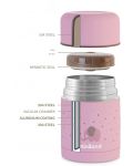 Термос за храна Miniland - Розов, 600 ml - 2t