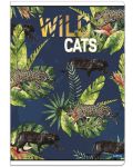 Тетрадка Lastva Wild Cats - А4, 52 листа, широки редове, с 2 полета, асортимент - 4t